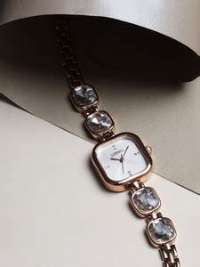French Connection Square Dial Square Dial Stone on Strap Analog Watch ...