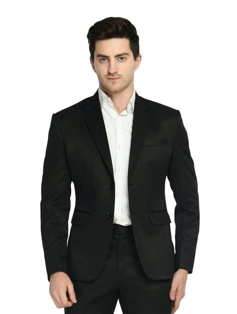 Buy HIGHEK Men's Slim Fit Single Breasted Blazer (40, Black) at Amazon.in