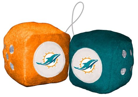 NFL Miami Dolphins Fuzzy Dice : Amazon.in: Sports, Fitness & Outdoors