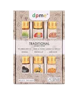 dpme TRADITIONAL ARABIC ATTAR Combo 6 X 3ML Roll On - Majmua Special ...