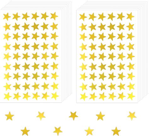 Buy 1620Pcs 0.6inch Gold Foil Star Stickers Labels for Kids Reward ...
