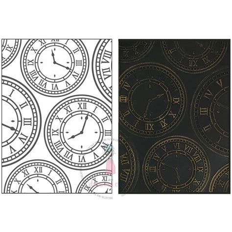 Vintage Clock Pattern - Embossing Folder – Dress my craft
