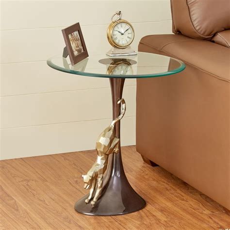 Buy Jaguar Glass Top End Table - Grey from Home Centre at just INR 42495.0