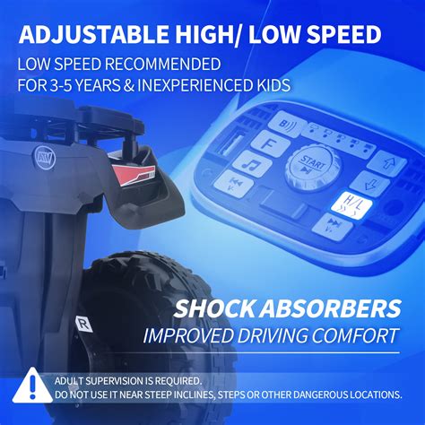 Buy Joywhale 24V Kids Ride on 2 Seater ATV Car 4WD Quad Electric ...