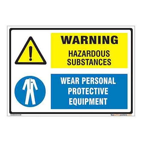 buysafetyposters.com - Warning Hazardous Sign and Wear PPE in ...