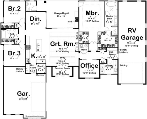 Mediterranean Style House Plan w/ RV Garage | Altman