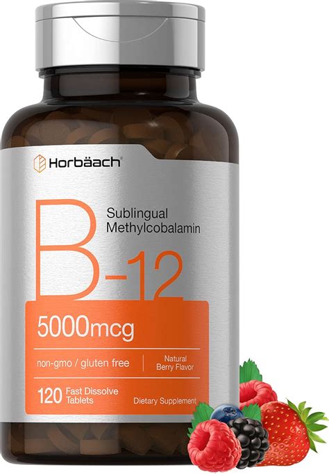 Metilcobalamina sublingual B12 | 5000 mcg | 120 tabletas de disolución ...