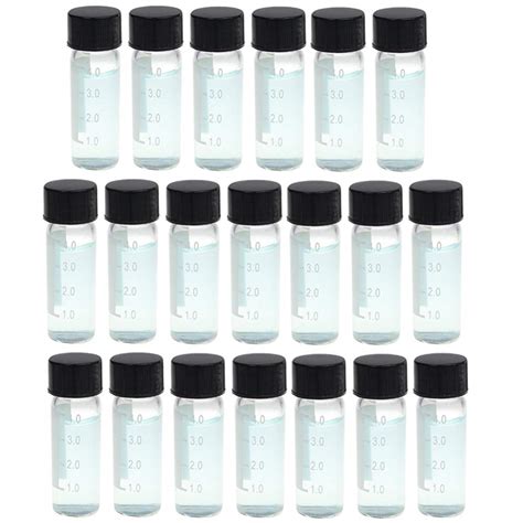 Buy ULTECHNOVO Glass Vials with Screw Caps, Clear Liquid Sample Glass ...