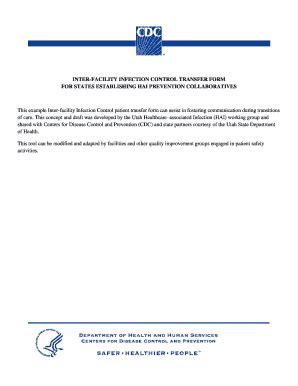 Fillable Online cdc This example Inter-facility Infection Control ...