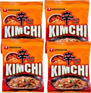 Nongshim Shim Ramyun Kimchi 120gm Pack of 4 Instant Noodles Vegetarian ...