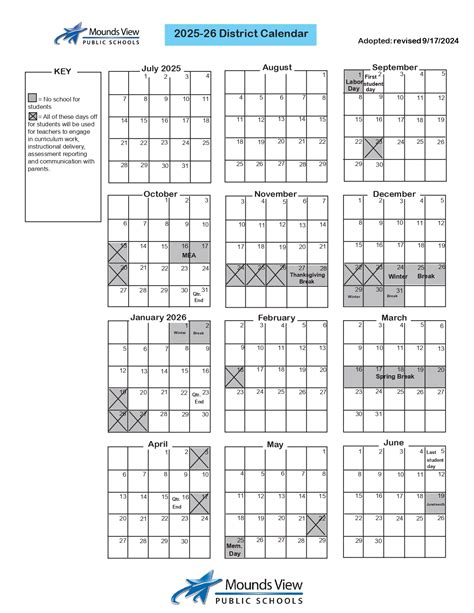 Mounds View Public Schools MN Calendar 25-26 Revised [PDF] - EduCounty