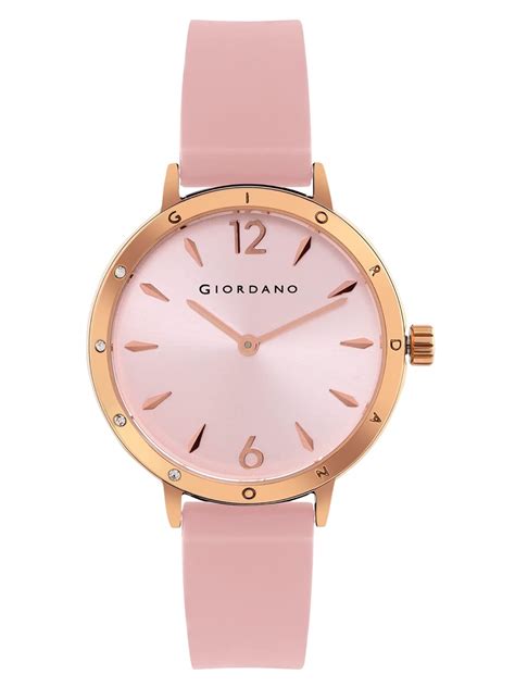 Giordano Classic Analog Watch for Women with Rose Gold Case and Pink ...