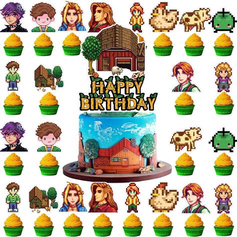 Amazon.com: Valley of Stardew Cake Topper Birthday for Baby Girls ...