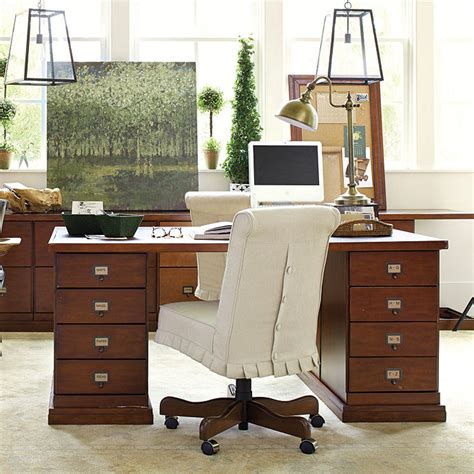 Covington Desk Chair Pleated Slipcover | Ballard Designs