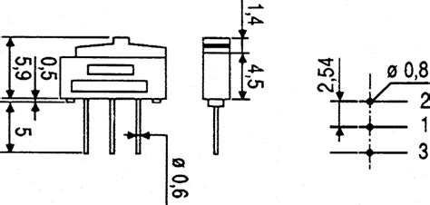 NK236W APEM | APEM PCB Slide Switch SPDT Latching 500 mA @ 12 V ac ...