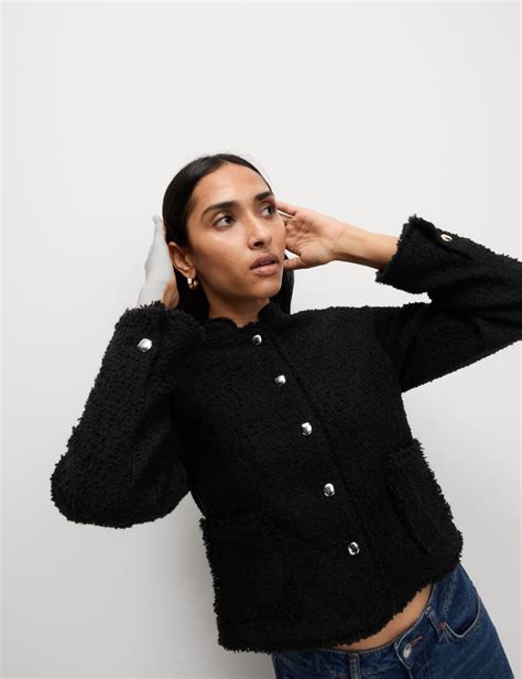 Textured Jacket with Wool | M&S Collection | M&S