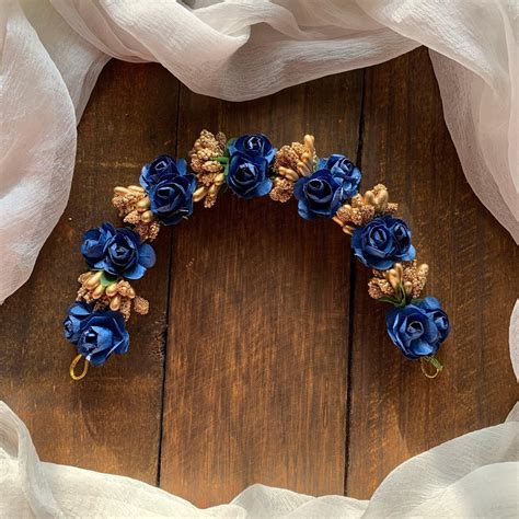 Flexible Double Rose Bridal Hair Bun Artificial Flower Accessory - Dar