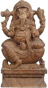 Buy Exotic India Bhagawan Ganesha - Wood Statue Online at Low Prices in ...