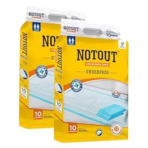 NOT OUT Super Absorbent underpads | Anti-Bacterial Sheets | Size- 60x90 ...