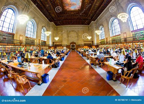 People in the Reading Room of New York S Public Library Editorial Photo ...