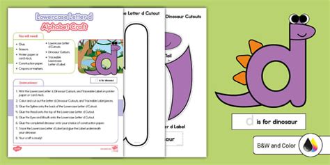 Lowercase Letter d Alphabet Craft