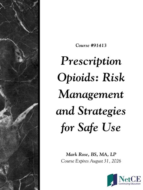 Prescription Opioids: Risk Management and Strategies for Safe Use eBook ...