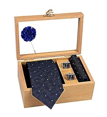 Buy David Klein Italian Luxury Men's Stylish Neck Tie Set with Pocket ...