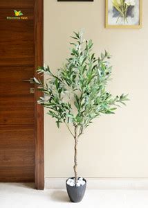 blooming floret Artificial Olive Tree & Plant 145 cm Tall Faux Plant ...