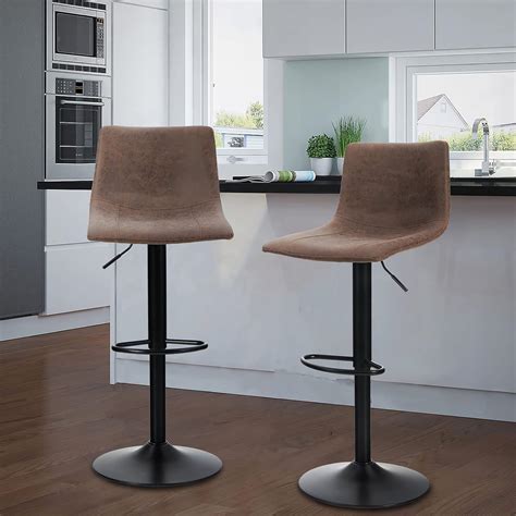 Maison maison Adjustable Swivel Bar Stools Set of 2 - Faux India | Ubuy
