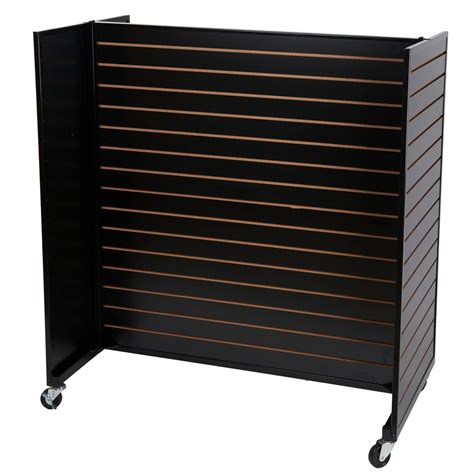 Buy Black Metal Framed Rolling Slatwall Gondolas Without Shelves 50" W ...