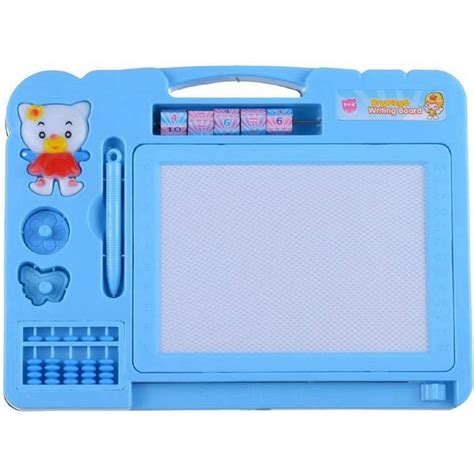 2 in 1 Double Sided Magnetic Slate Whiteboard and Blackboard with Chalk ...
