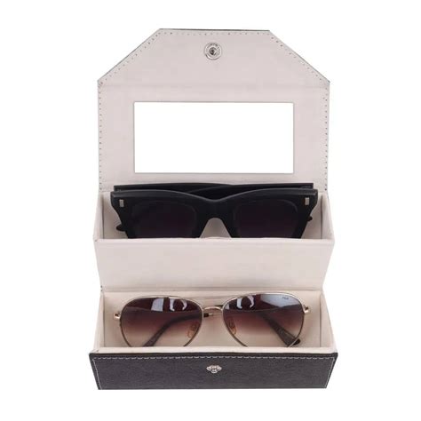 Sunglass Organizer Case with Mirror – Folk Creations