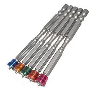 Saipe 5pcs Magnetic PH2 Phillips Cross Head Screwdriver Bit 1/4 Inch ...
