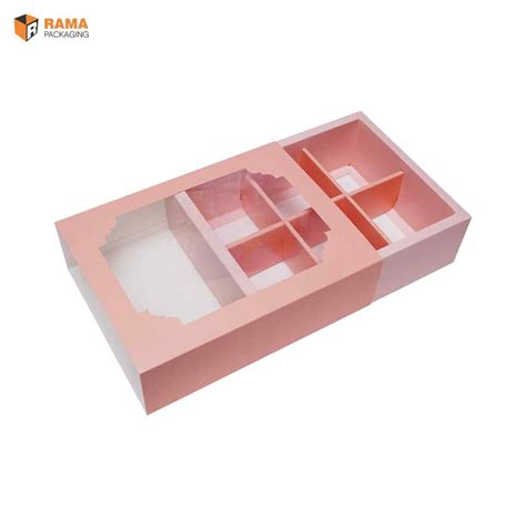 Hamper Box peach | 6 Partition | (10.5" X 8.0" X 3.0")– Rama Packaging
