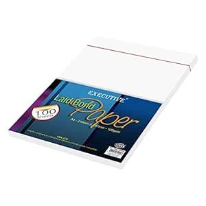 FIS Executive Laid Bond Paper, 100 Sheets, 100 GSM, Moon Beam White ...