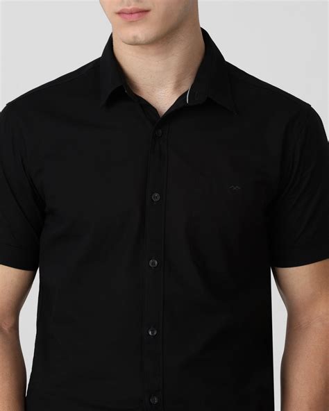 Buy Black Cotton Linen Plain Slim Fit Casual Shirt Online at Muftijeans