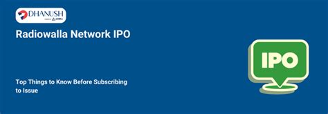 Radiowalla Network IPO: Top Things to Know Before Subscribing | Dhanush ...