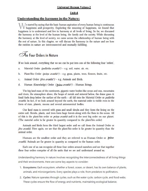 UHV 2 notes unit 4 2024 25 R 20 - computer science of engineering ...