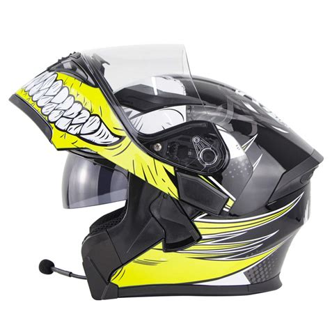 Buy ABDOMINAL WHEEL Bluetooth Integrated Motorcycle Modular Flip up ...