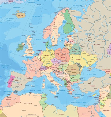 Map of Europe - Countries