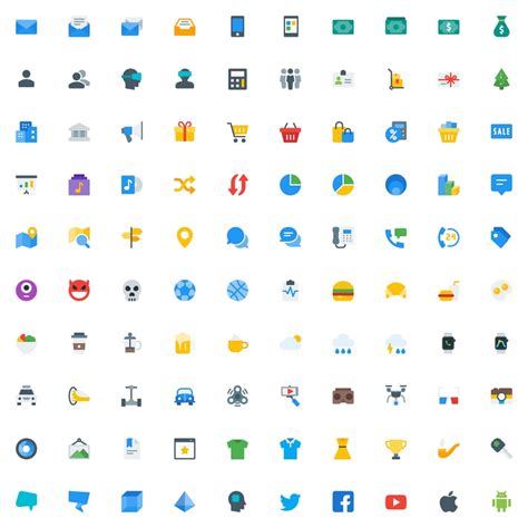 300 Free Colored Icons Pack (Ai, PNG, SVG)