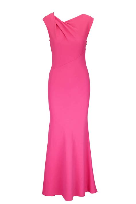 Roland Mouret - Pink Stretch-Cady Maxi Dress | Mitchell Stores