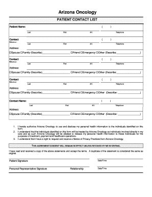 Fillable Online Assignment of Benefits MASTER - Arizona Oncology Fax ...