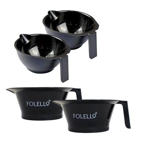 FOLELLO Combo Pack of Plastic Mug Hair Colouring Mixing Bowl ...