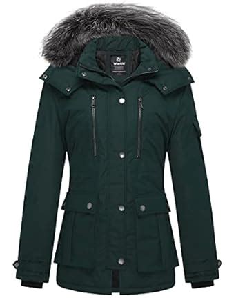 Buy wantdo Women's Quilted Winter Coat Warm Puffer Jacket Thicken Parka ...