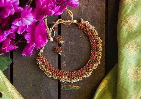 Golden Kemp Guttapusalu - Red-Green-G552 – vrikshamindia