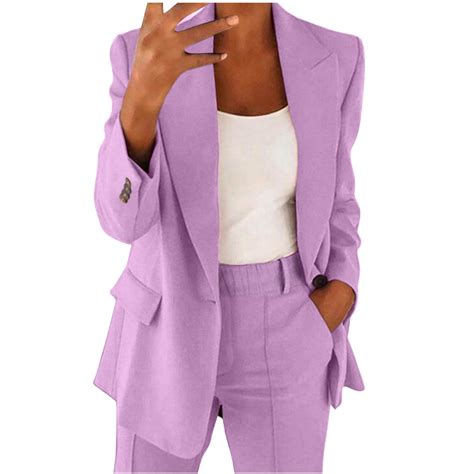 Dezsed Blazer Sets Women 2 Piece Outfits Plus Size Business Outfits 2024 Dressy Casual Straight ...