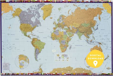 Simple High Resolution World Map 的图像结果