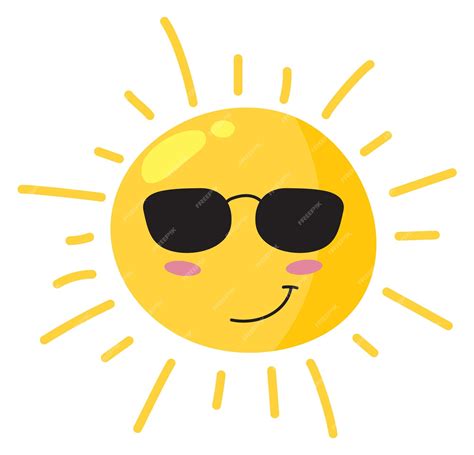 Cartoon Sun With Sunglasses