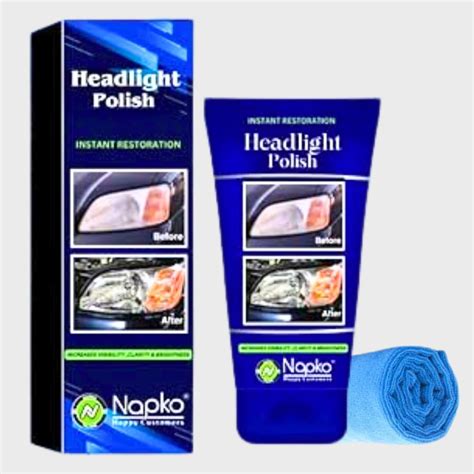 Napko Headlight Restoration Polish 60ml | Restorer for Car & Bikes ...